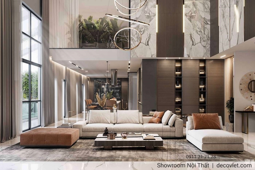 thi công nội thất phòng khách nhà phố lavida vũng tàu