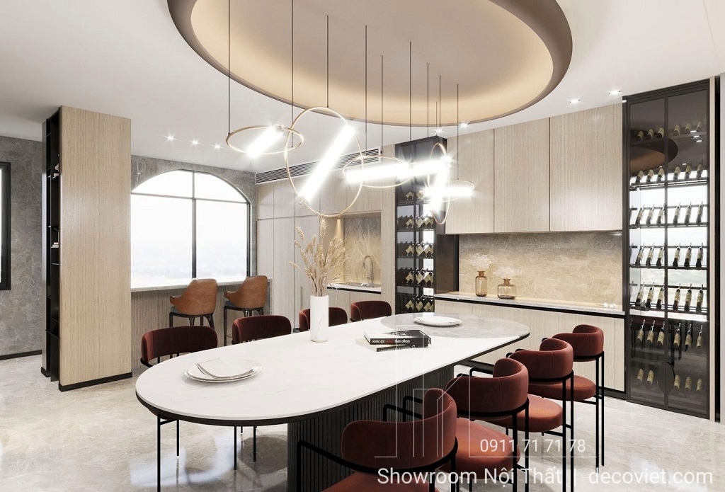 thi công nội thất phòng bếp nhà phố lavida vũng tàu