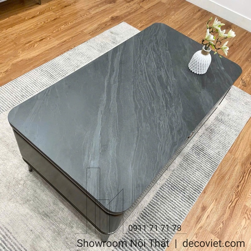 set bàn trà và kệ tivi mặt đá
