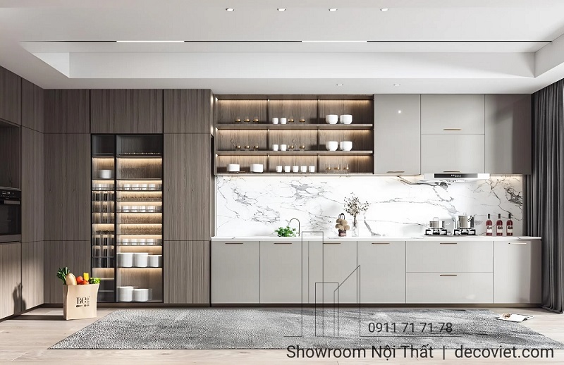 tủ bếp gỗ công nghiệp