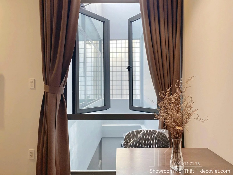 căn hộ dịch vụ cho thuê phong cách hiện đại tối giản