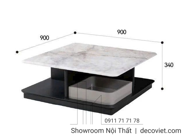 bàn trà mặt đá nhập khẩu
