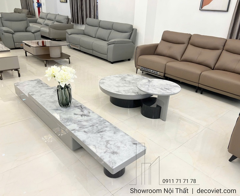 mẫu bàn sofa kệ tivi - combo tô điểm không gian phòng khách