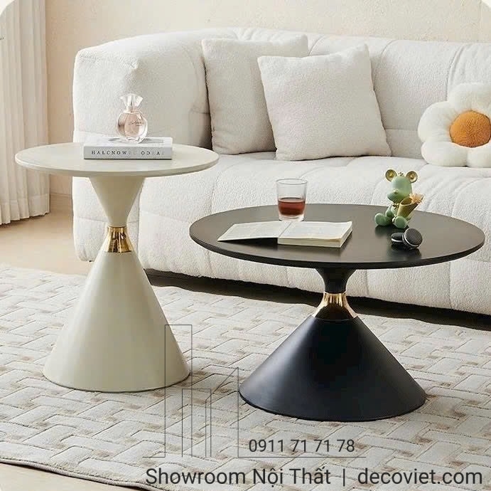 bàn trà đôi tròn
