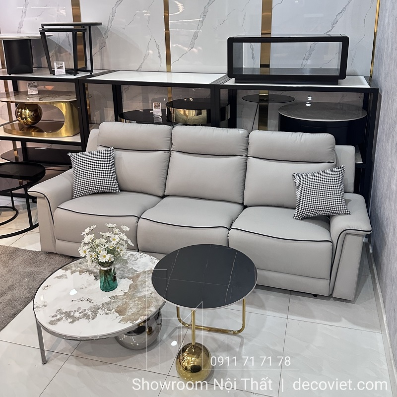 sofa băng bọc da chỉnh điện