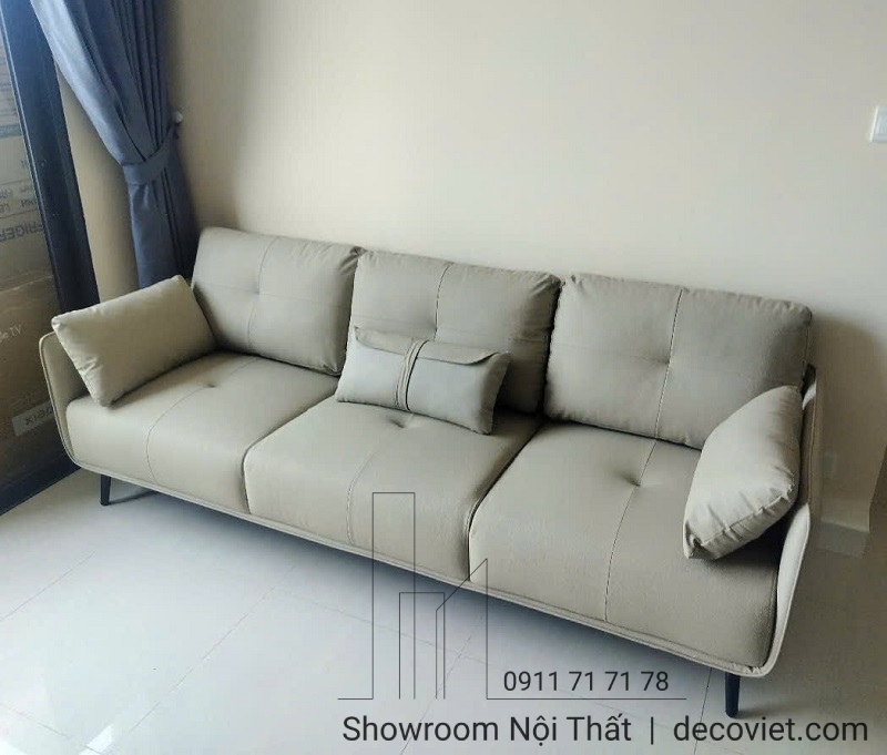 sofa băng bọc da hiện đại