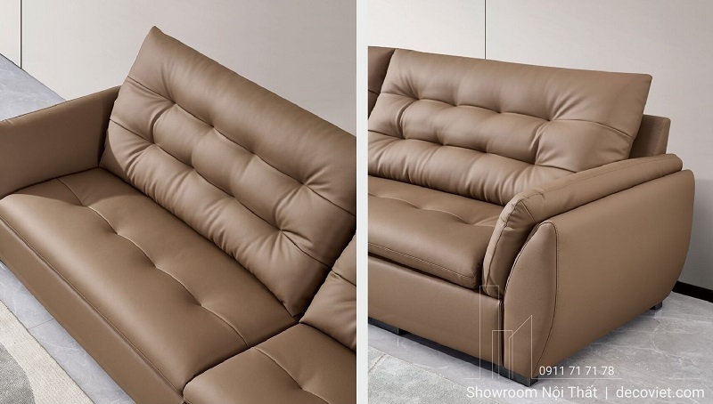sofa bọc da nhập khẩu phù hợp với mọi không gian sống