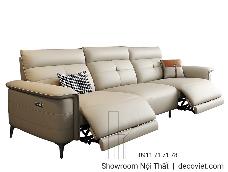 ghế sofa thư giãn chỉnh điện da bò