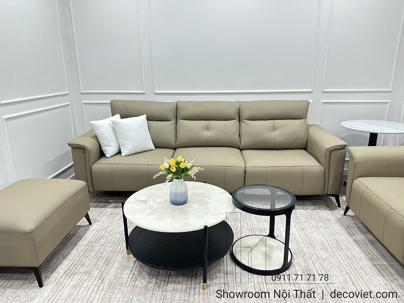 Bộ bàn ghế sofa 1087T da thật Ý với tính năng chỉnh điện thông minh