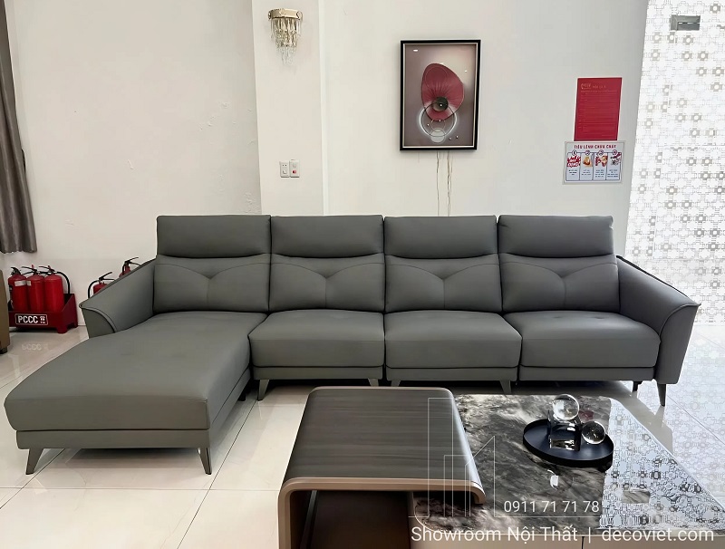 ghế sofa da chữ L nhập khẩu cao cấp