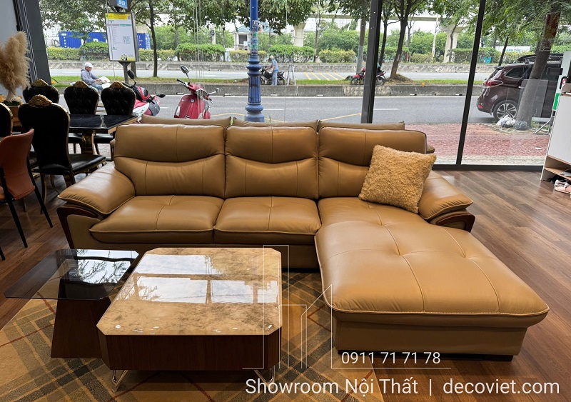 Bộ sofa da bò nhập khẩu cho chung cư và nhà phố hiện đại