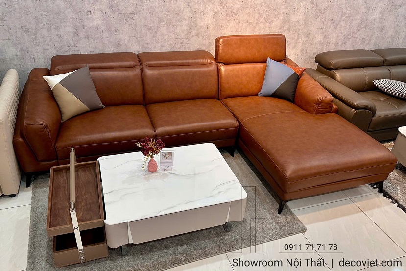 Ghế sofa da bò thậtn hiện đại
