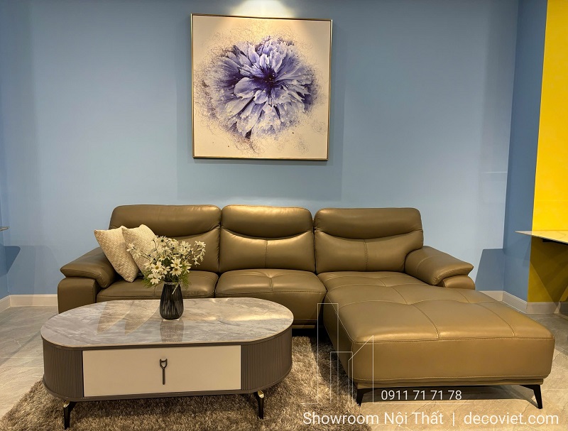 mẫu sofa da Ý sang trọng cho phòng khách chung cư, nhà phố, biệt thự