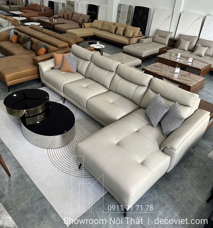 sofa da bò ý chỉnh điện