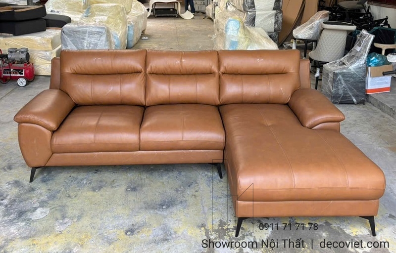 Sofa Da Bò Ý Giá Rẻ với khung gỗ chắc chắn, tuổi thọ cao