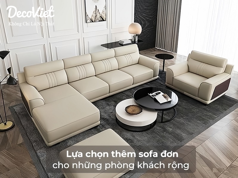sofa da phòng khách