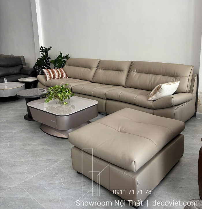 Sofa phòng khách hiện đại chất liệu da nhập khẩu