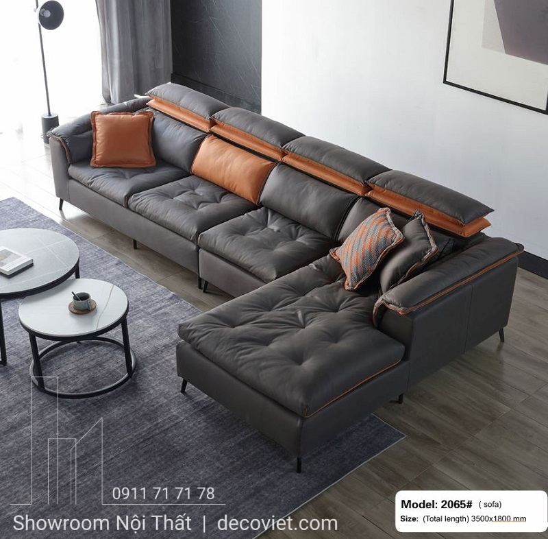 sofa góc nhập khẩu dành cho phòng khách hiện đại
