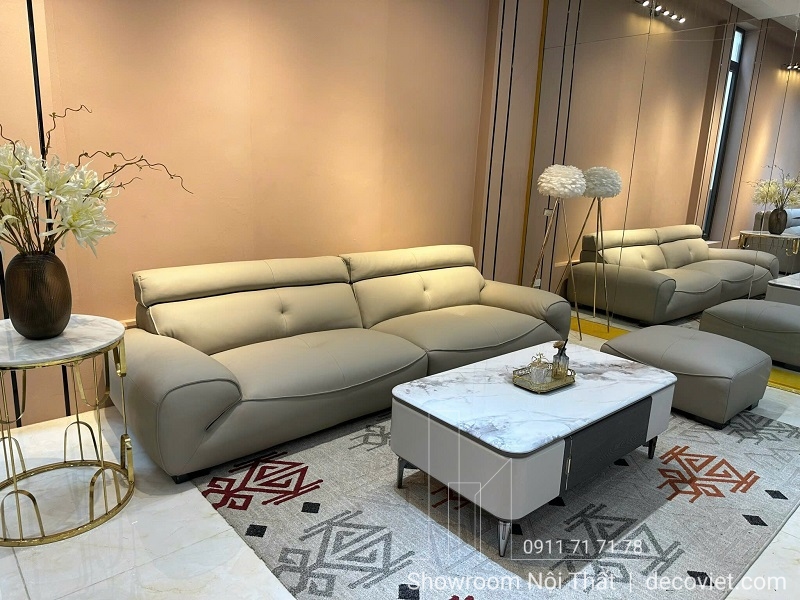 sofa da bò thật nhập khẩu