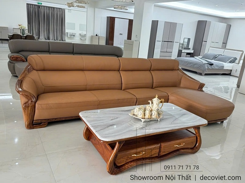 sofa gỗ mun góc L nhập khẩu 1047T mang vẻ đẹp sang trọng và tinh tế