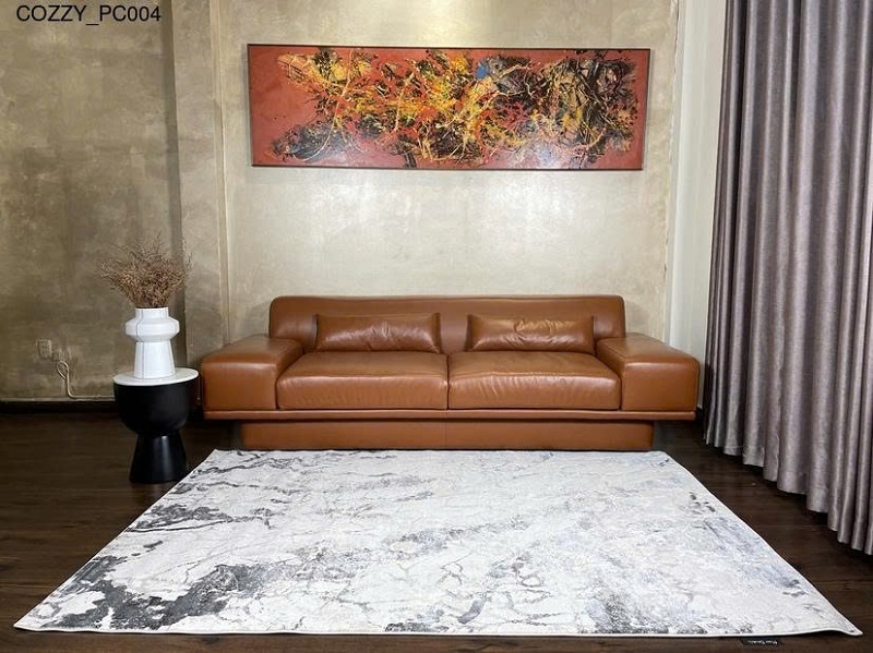 Thiết kế thảm phòng khách phong cách châu Âu, dễ vệ sinh và chống bám bẩn