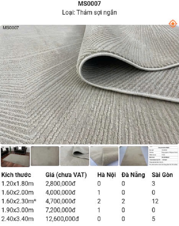 Thảm Lót Ghế Sofa