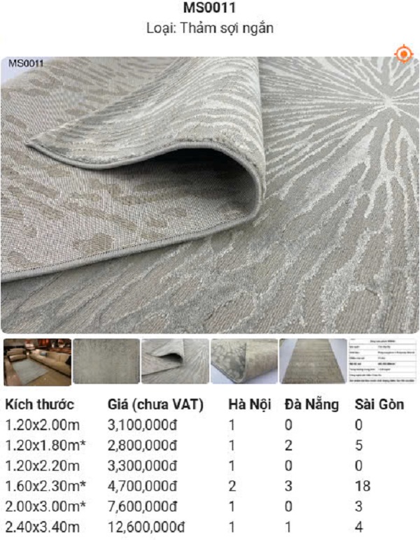 Thảm Lót Ghế Sofa