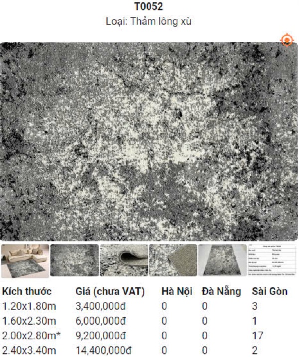 Thảm sofa lông xù
