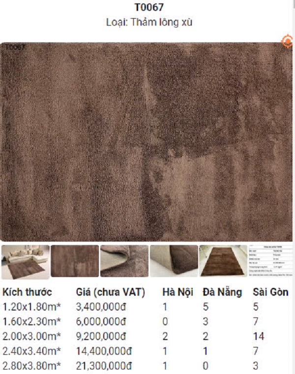 Thảm Sofa Cao Cấp