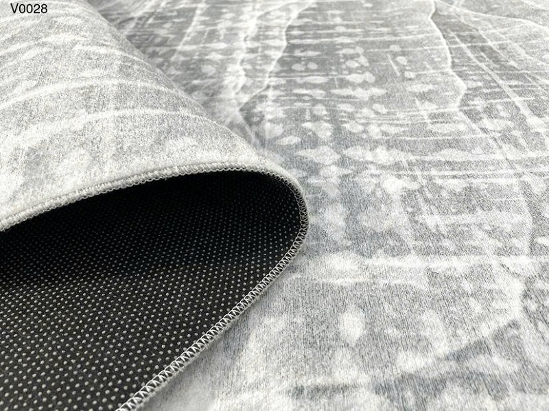 thảm trải sàn phòng khách thiết kế họa tiết độc đáo, nổi bật