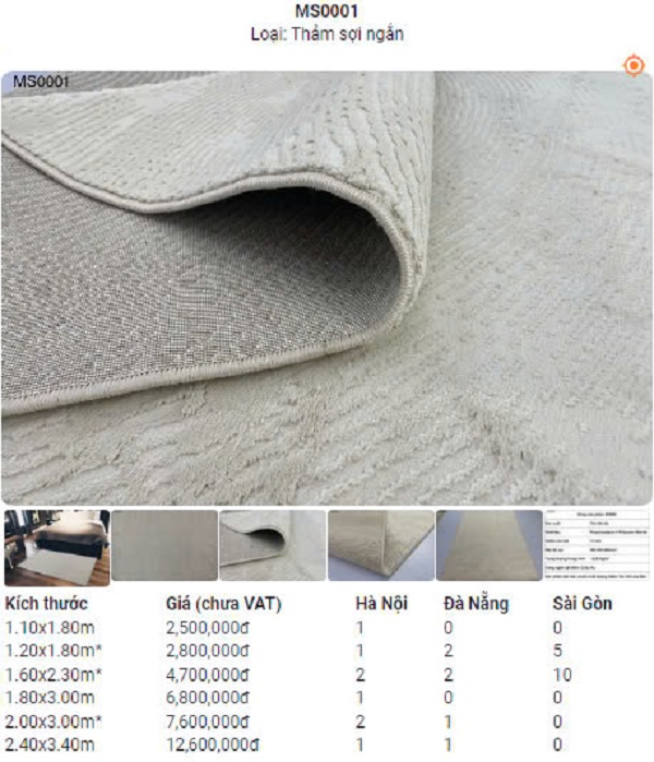 Thảm Sofa Nhập Khẩu