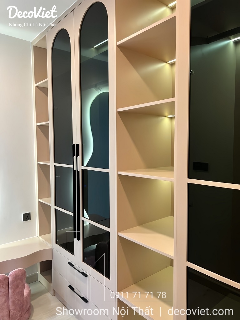 thi công phòng ngủ thay đồ chung cư vinhomes tân cảng