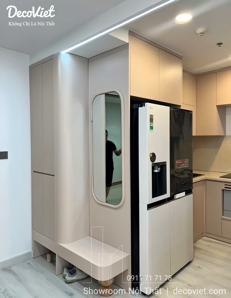 thi công nội thất phòng bếp chung cư vinhomes