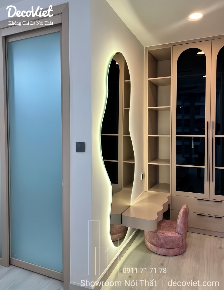 thi công phòng ngủ chính căn hộ chung cư