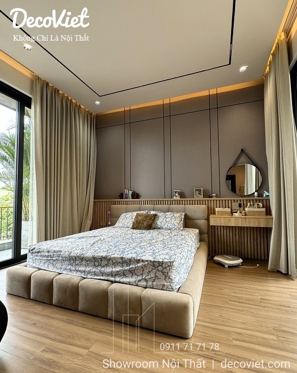 thi công nội thất phòng ngủ Master hiện đại