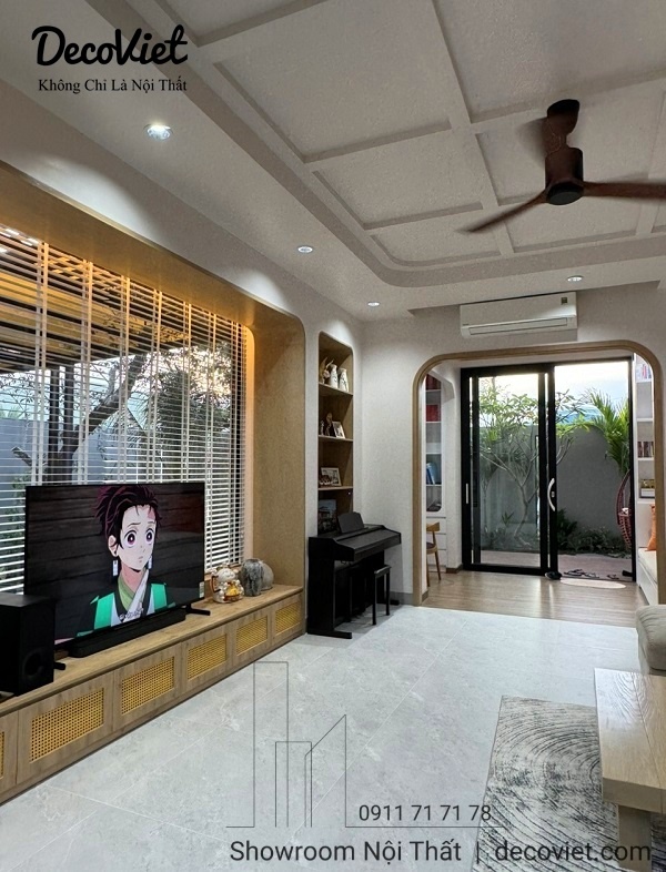 thi công nội thất phòng khách biệt thự