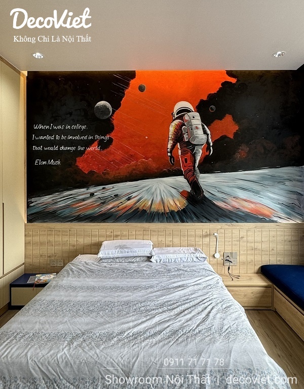 thi công nội thất phòng ngủ cho bé hiện đại