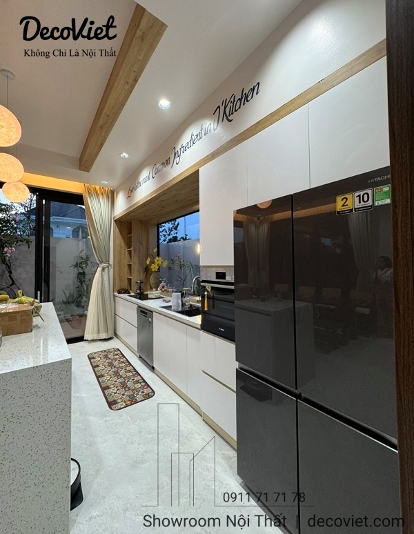 thi công nội thất phòng bếp biệt thự