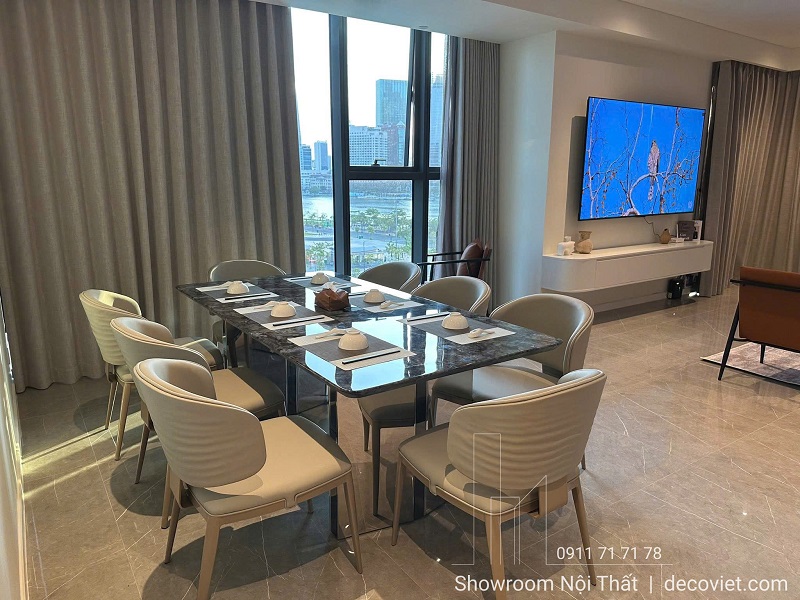 Thiết kế thi công nội thất phòng khách – phòng ăn sang trọng