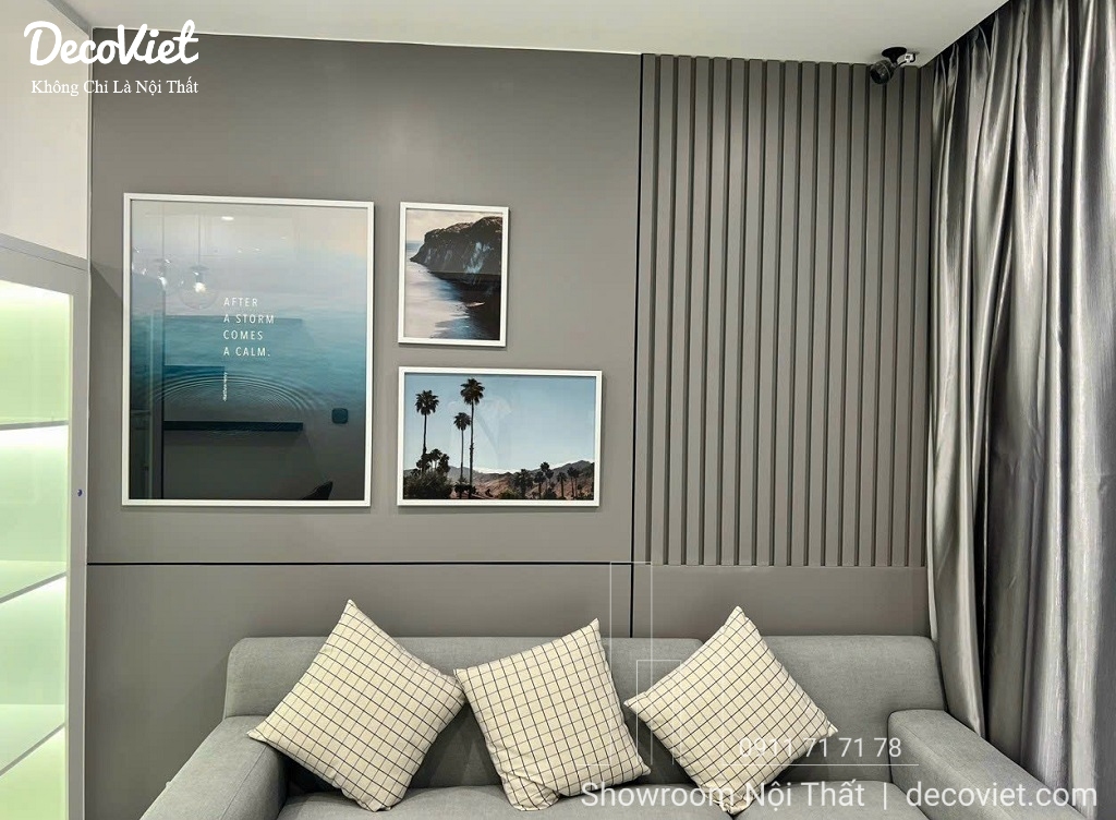 Thi công nội thất phòng khách căn hộ Vinhomes Grand Park Quận 9