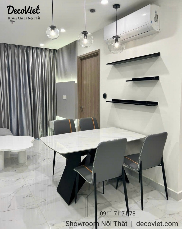 thi công nội thất không gian mở phòng khách - bếp