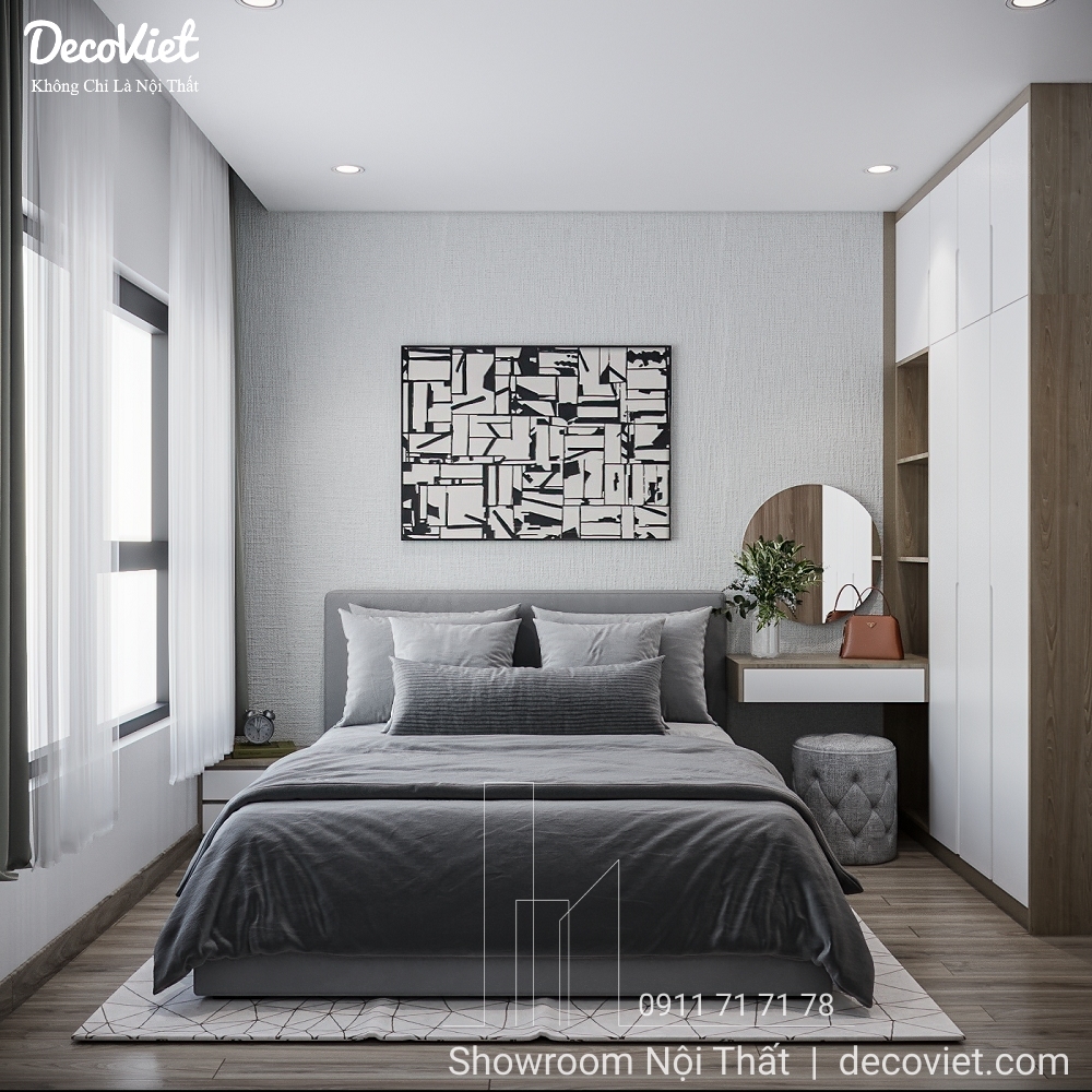thiết kế nội thất phòng ngủ chung cư vinhomes grand park