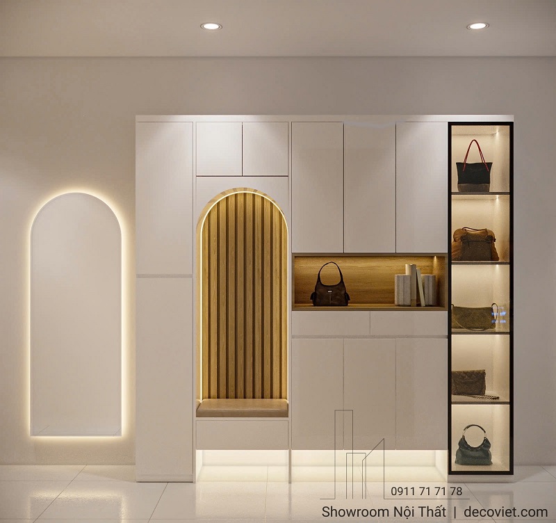 Khu vực tiền sảnh căn hộ EastMark City thiết kế đơn giản tinh tế