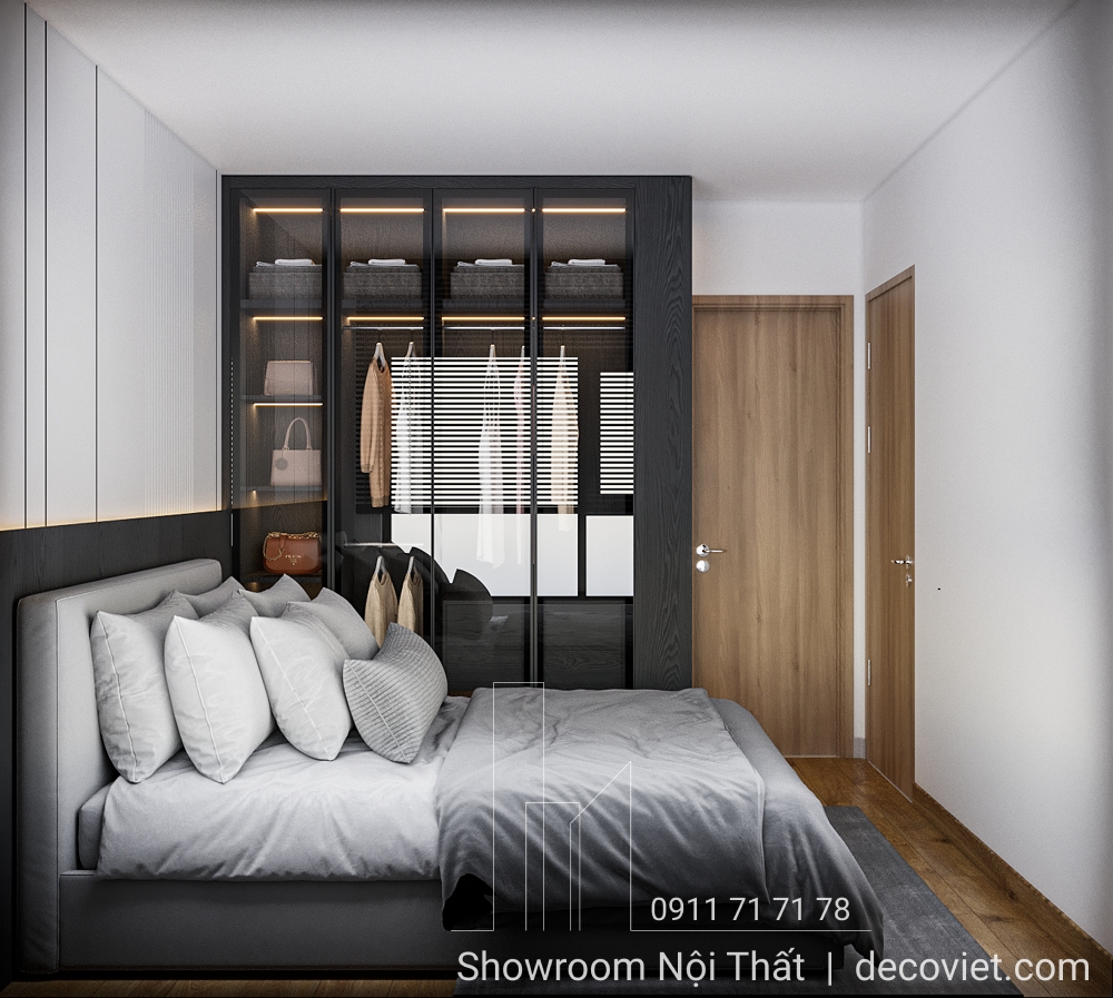 thiết kế nội thất phòng ngủ chung cư Vinhomes