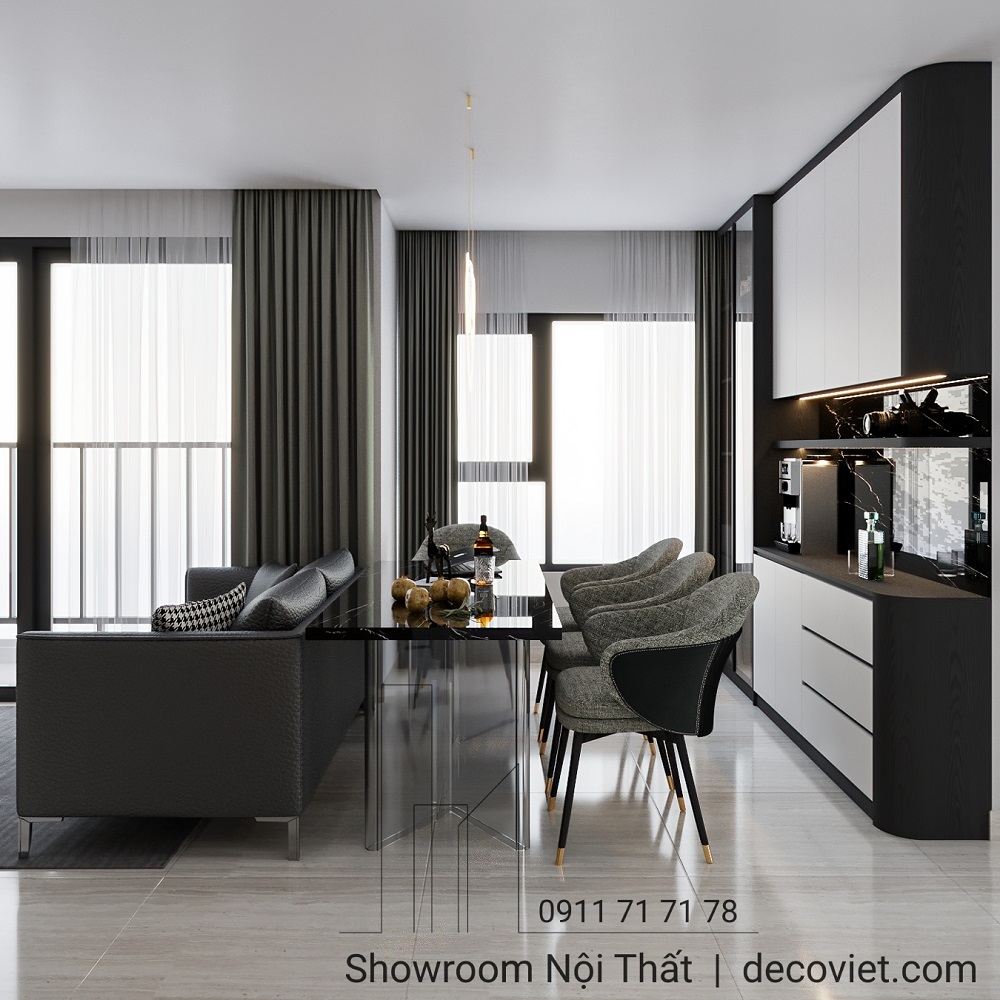 thiết kế nội thất phòng bếp chung cư Vinhomes