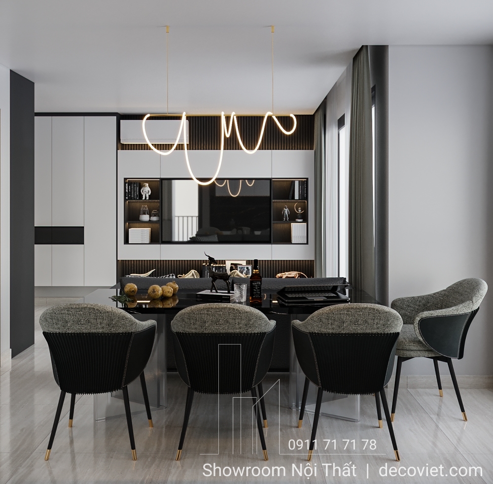 thiết kế nội thất phòng bếp chung cư Vinhomes q9