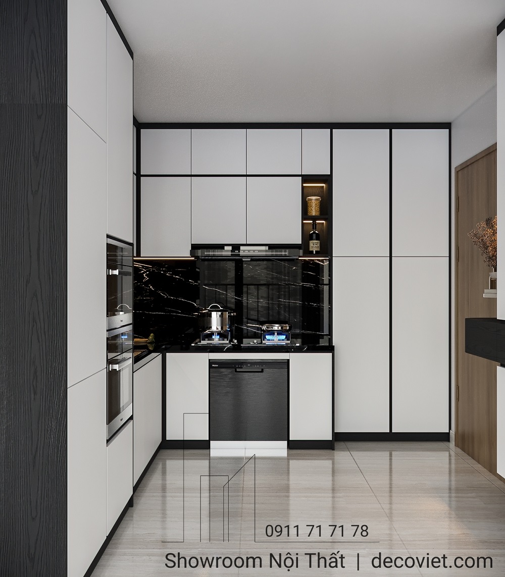 thiết kế thi công tủ bếp gỗ công nghiệp