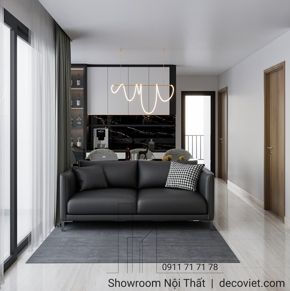 thiết kế nội thất phòng khách căn hộ Vinhomes