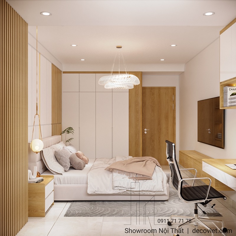 Nội thất phòng ngủ 1 Tecco Linh Đông phong cách hiện đại