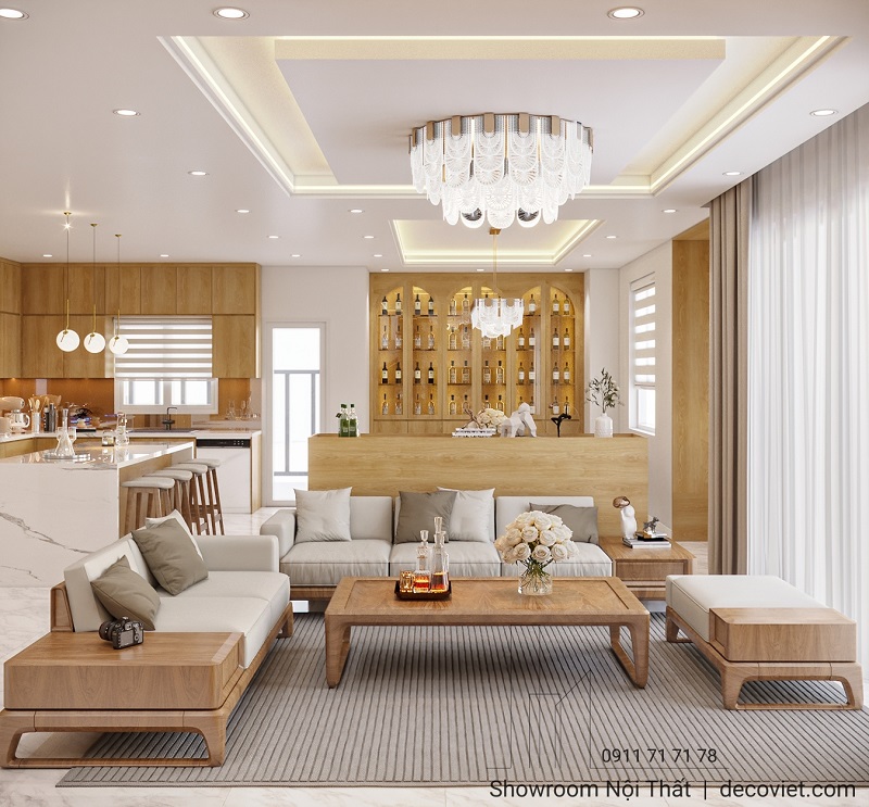 Phòng khách căn hộ Tecco Linh Đông 3 phòng ngủ thiết kế hiện đại